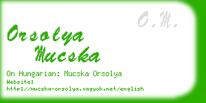 orsolya mucska business card